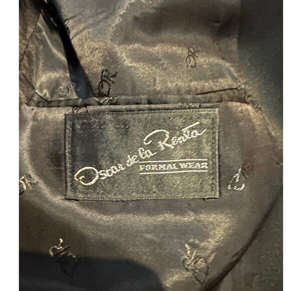 Oscar de la Renta Men's 100% Wool Tuxedo Jacket Black Approx Size 42R - Picture 7 of 13
